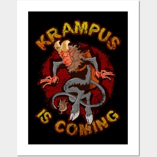 Krampus Is Coming Christmas Humor Funny Posters and Art